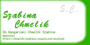 szabina chmelik business card
